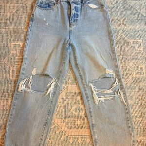 Distressed Light Blue Jeans